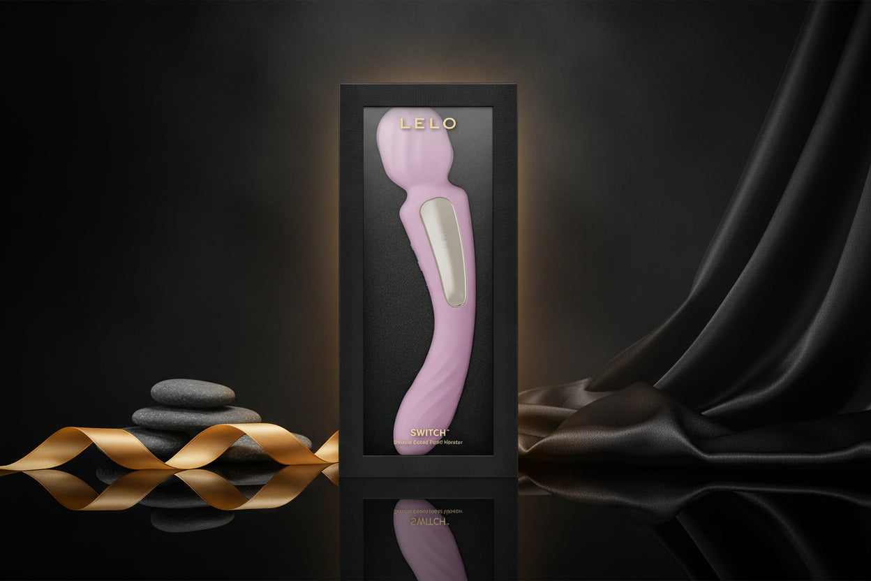 LELO Switch lilac Vibrator in hochwertiger Verpackung Frontansicht