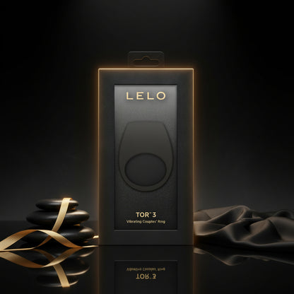 Schwarzer LELO TOR 3 Vibrationsring mit eleganter Verpackung
