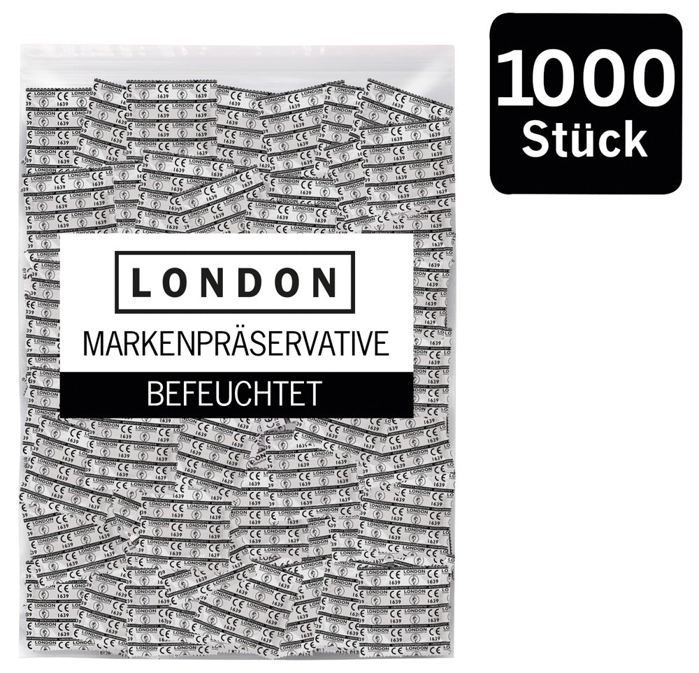 LONDON Q 600 Feucht Kondome 52 mm – Großpackung mit einzeln verpackten extra feuchten Kondomen