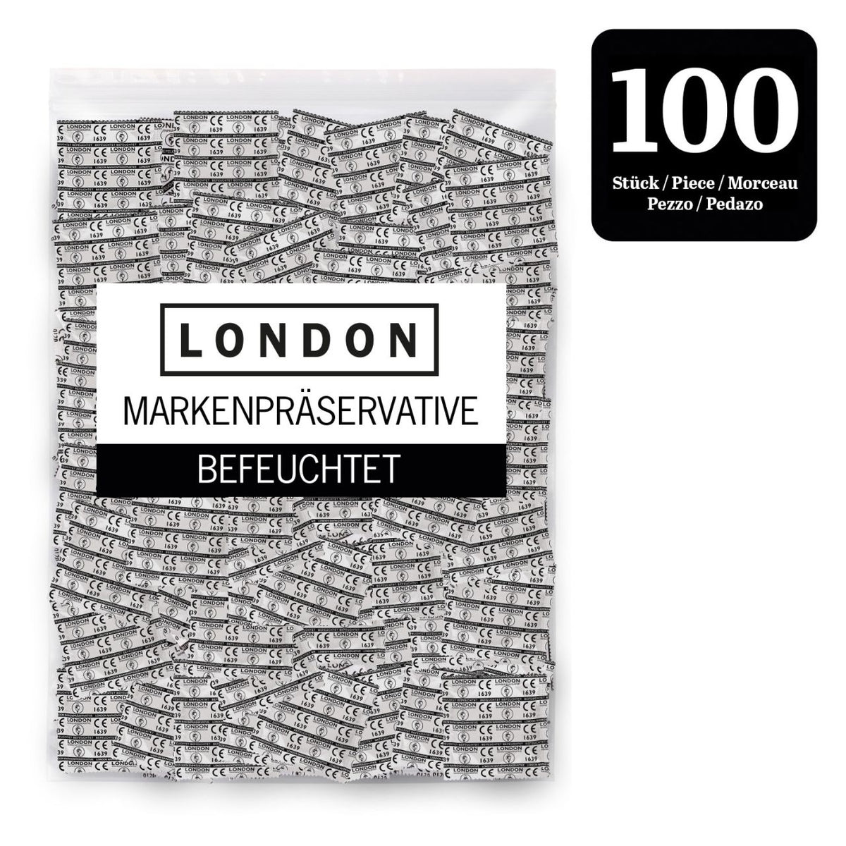 LONDON Q 600 Feucht Kondome 52 mm – kleinere Packung mit sichtbaren Einzelverpackungen