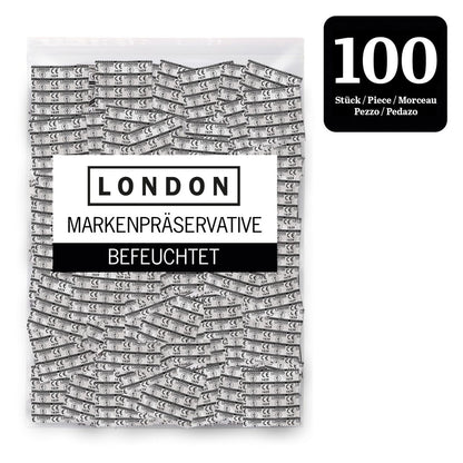 LONDON Q 600 Feucht Kondome 52 mm – kleinere Packung mit sichtbaren Einzelverpackungen