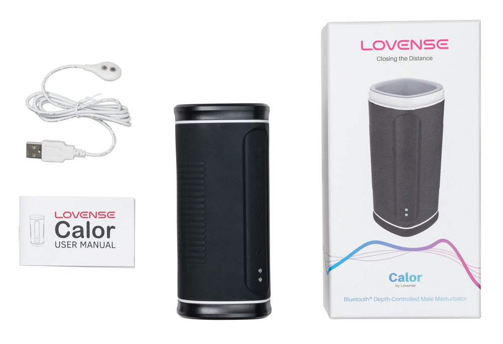Lieferumfang des Lovense Calor mit Verpackung und Zubehör