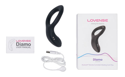 Lovense Diamo mit Produktverpackung und Zubehör für Intimate Wellness
