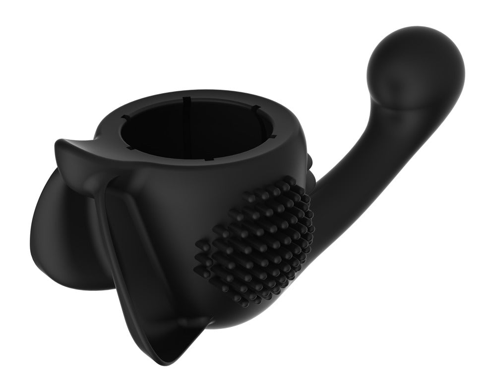 Seitenansicht des Lovense Domi Female Attachment mit ergonomischer Form