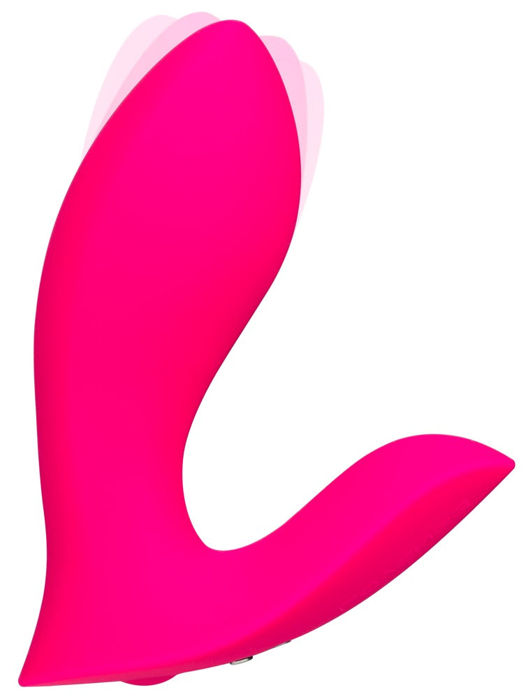 Seitenansicht des Lovense Flexer Panty-Vibrators aus Silikon