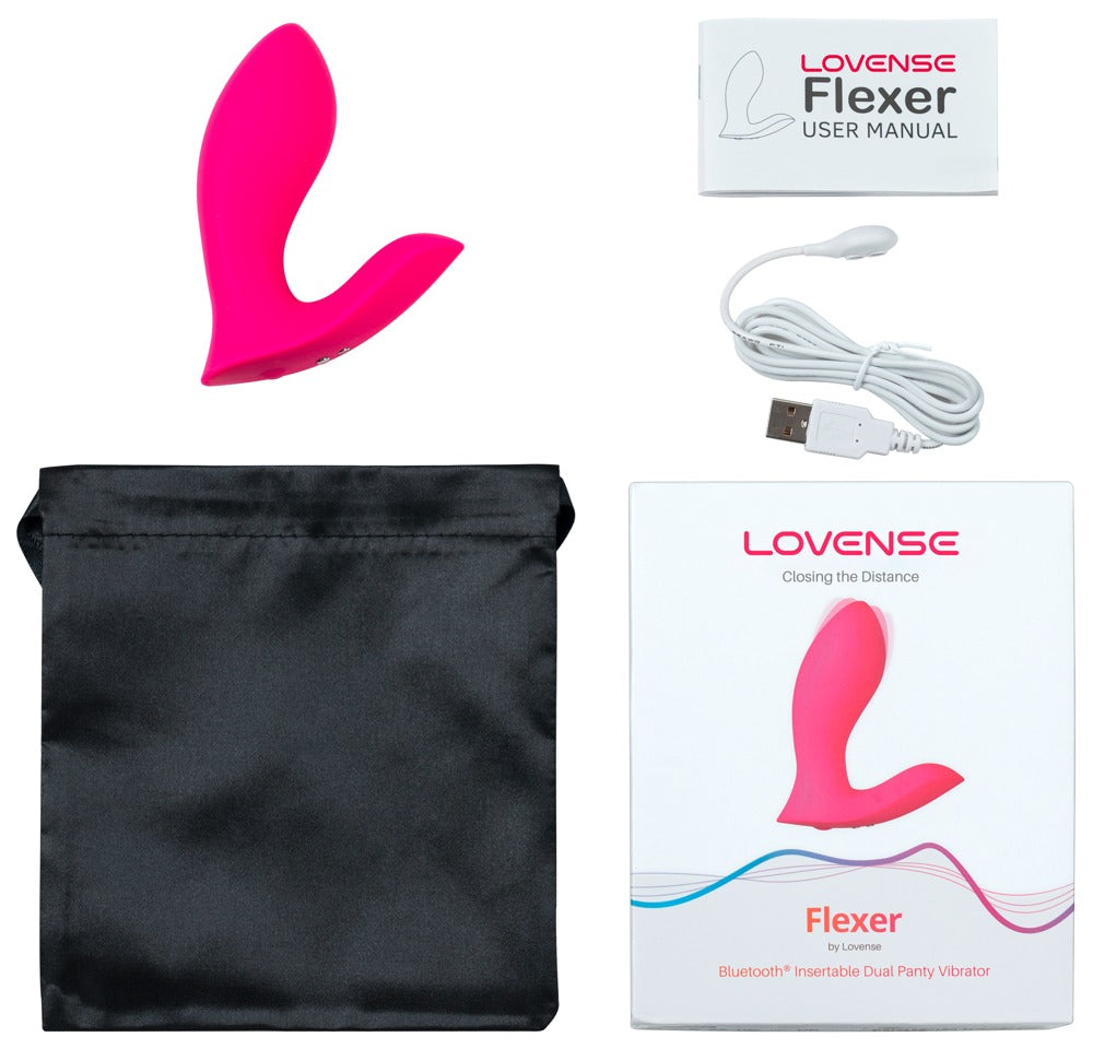 Lovense Flexer mit Aufbewahrungsbeutel, Verpackung und Zubehör