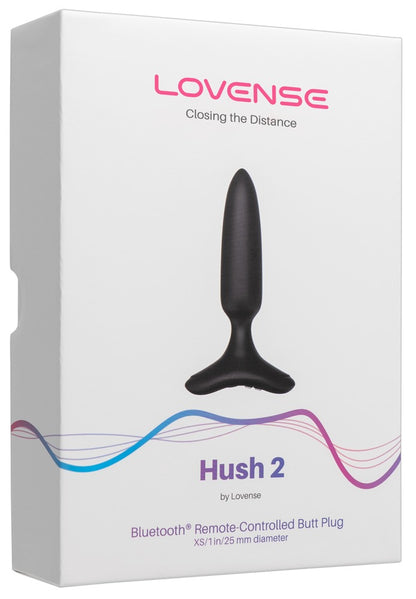 Verpackung des Lovense Hush 2 Vibro-Analplugs in Größe XS