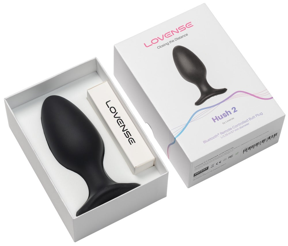 Geöffnete Verpackung des Lovense Hush 2 XS mit Produktpräsentation