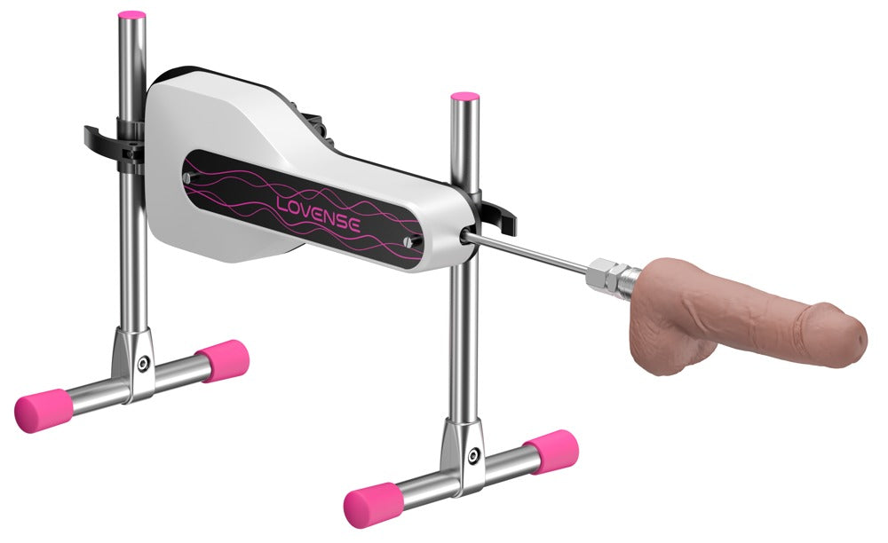 Lovense Mini Sex Machine mit Vac-U-Lock-Dildo im Naturlook