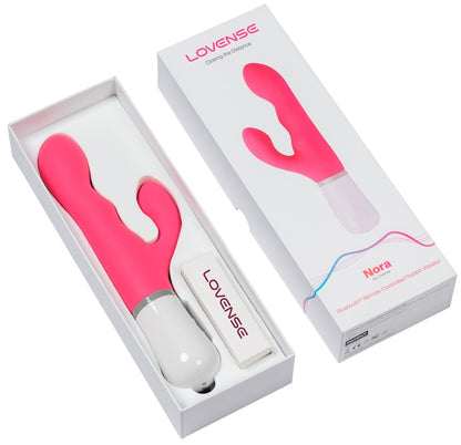Lovense Nora Rabbit Vibrator in geöffneter Verpackung mit Produktpräsentation
