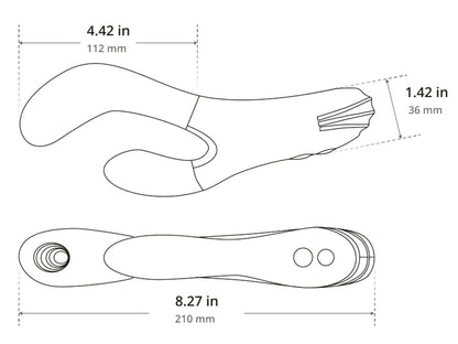 Lovense Osci 3 Rabbitvibrator mit Übersicht zur Bedienung und Steuerung