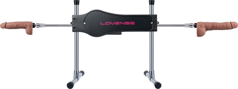 Frontansicht der Lovense Sex Machine mit montiertem Vac-U-Lock-Toy