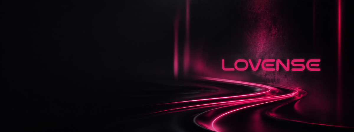 Lovense Markenwelt mit pinken Lichtakzenten bei Evoria Care