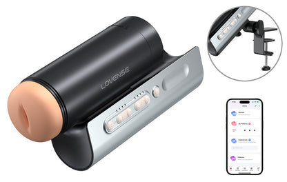 Lovense Solace Pro app-gesteuerter Masturbator in schwarzem Design mit Smartphone-Steuerung