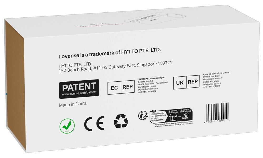 Originalverpackung der Lovense Solace Pro Vagina Sleeve Rückseite