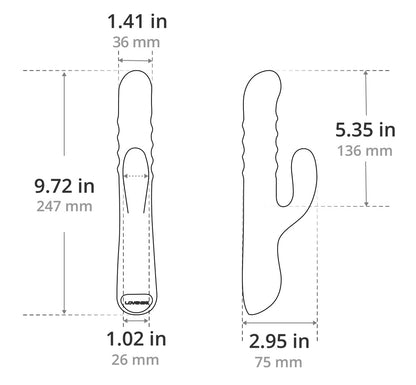 Lovense Velvo technische Daten und Abmessungen
