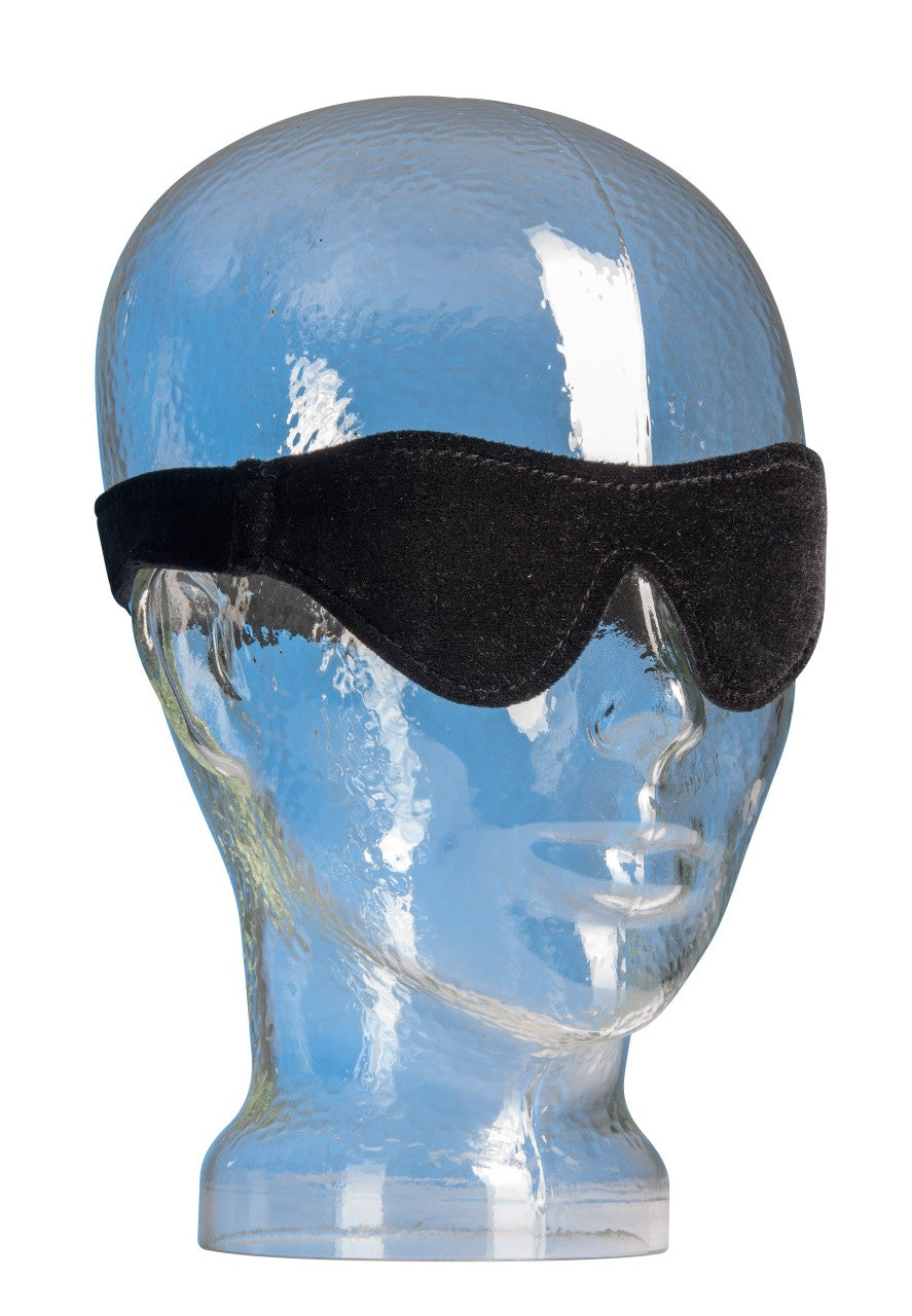 LUX FETISH Unisex Blindfold samtweiche Augenmaske in Schwarz für sinnlichen Sichtentzug