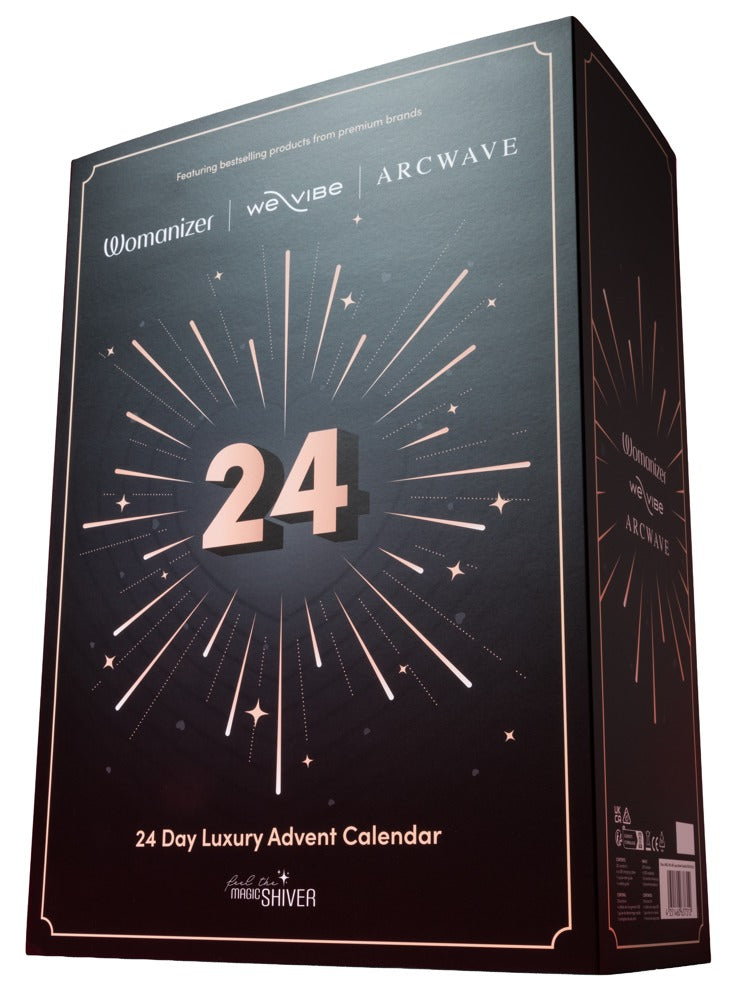 Geschlossene Verpackung des Magic Shiver Luxury Erotik-Adventskalenders 2026 mit 24 Überraschungen