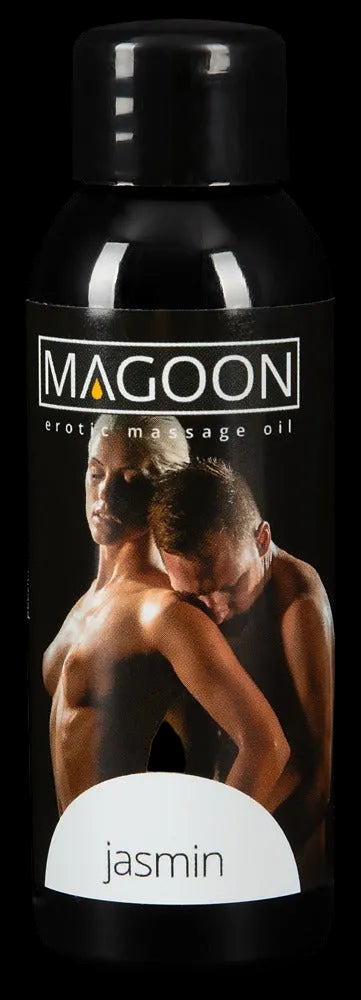 Flasche des Magoon Erotik Massageöls Jasmin mit blumigem Duft