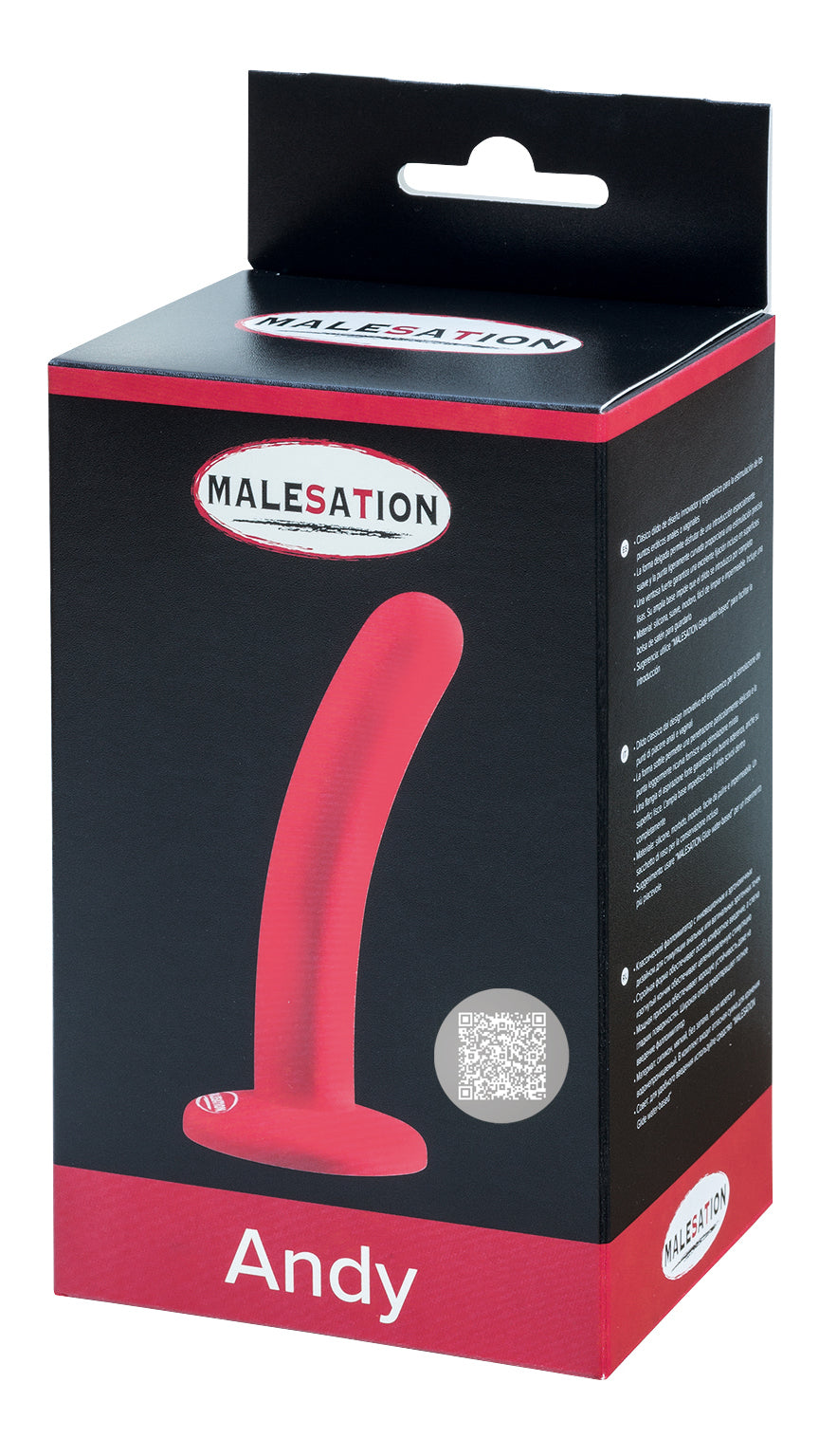 MALESATION Andy Silikon-Dildo in Rot in der Originalverpackung