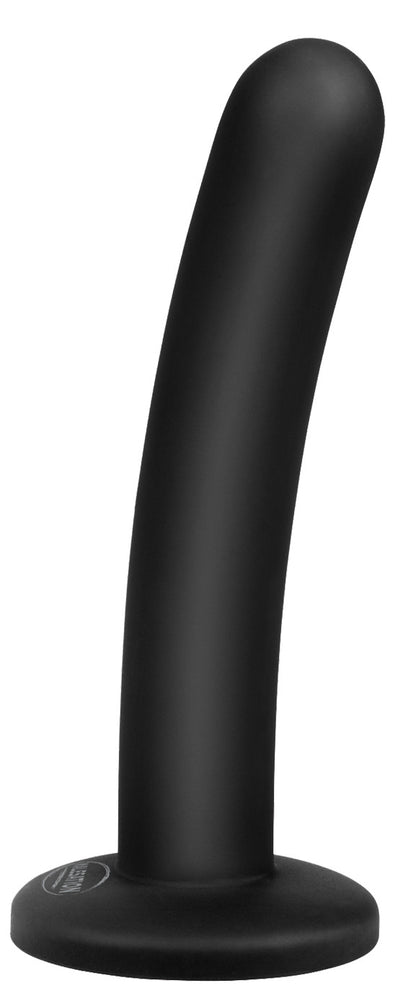 MALESATION Andy schlanker Silikon-Dildo in Schwarz mit breitem Saugfuß