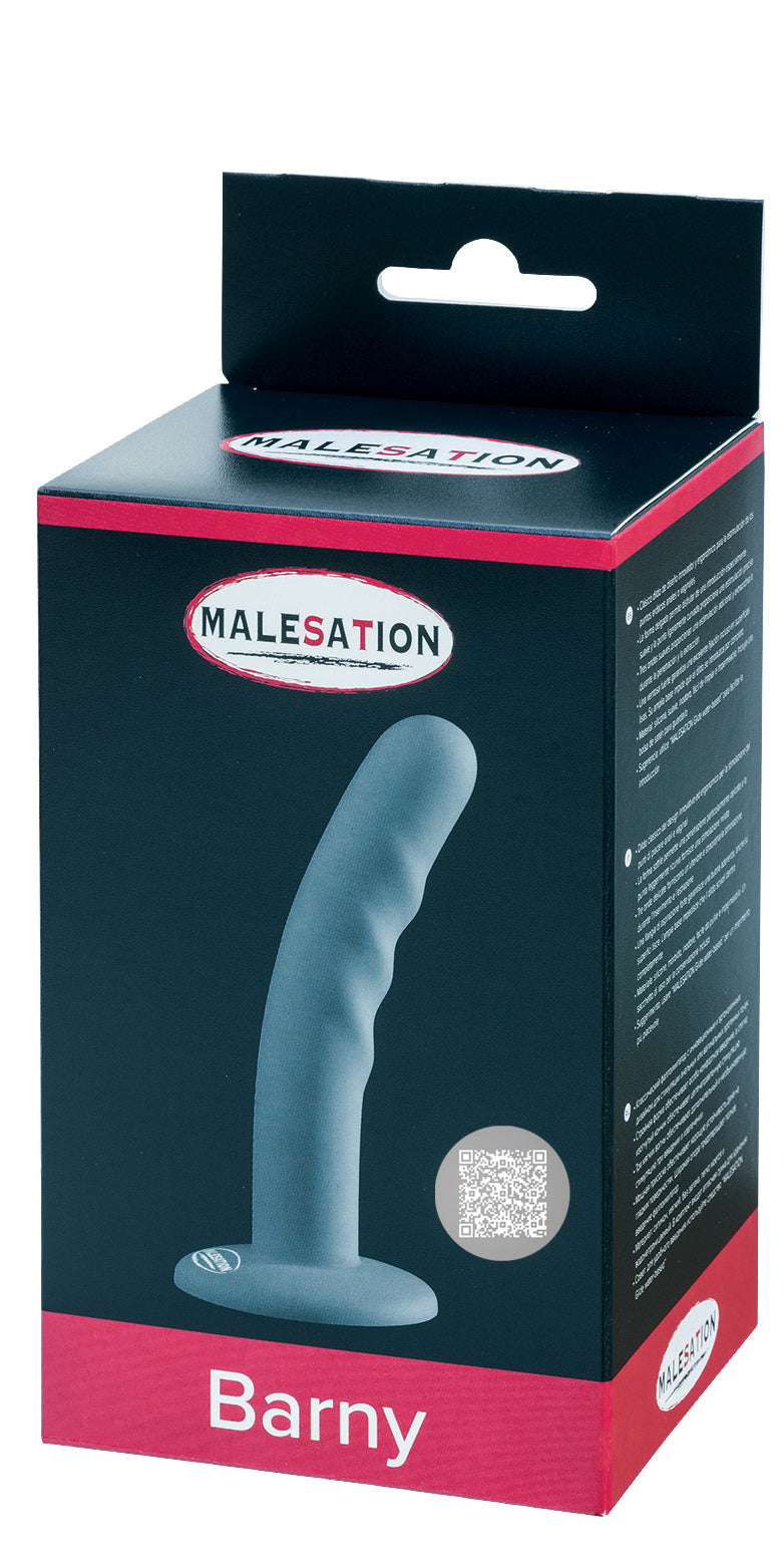 MALESATION Barny Silikon-Dildo in Schwarz in der Originalverpackung