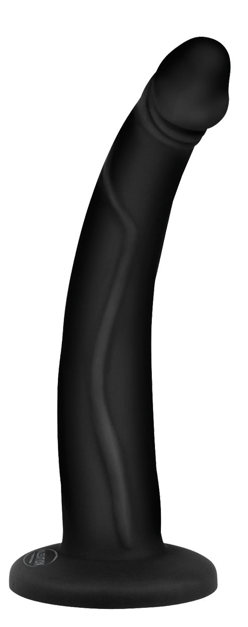 MALESATION Barry geschwungener Silikon-Dildo in Schwarz mit breitem Saugfuß