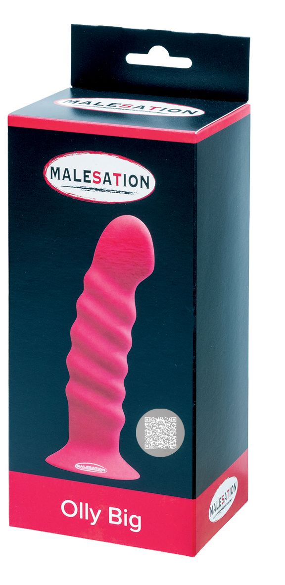 MALESATION Olly Big Silikon-Dildo in Rot in der Originalverpackung