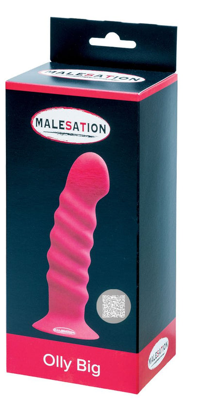 MALESATION Olly Big Silikon-Dildo in Rot in der Originalverpackung