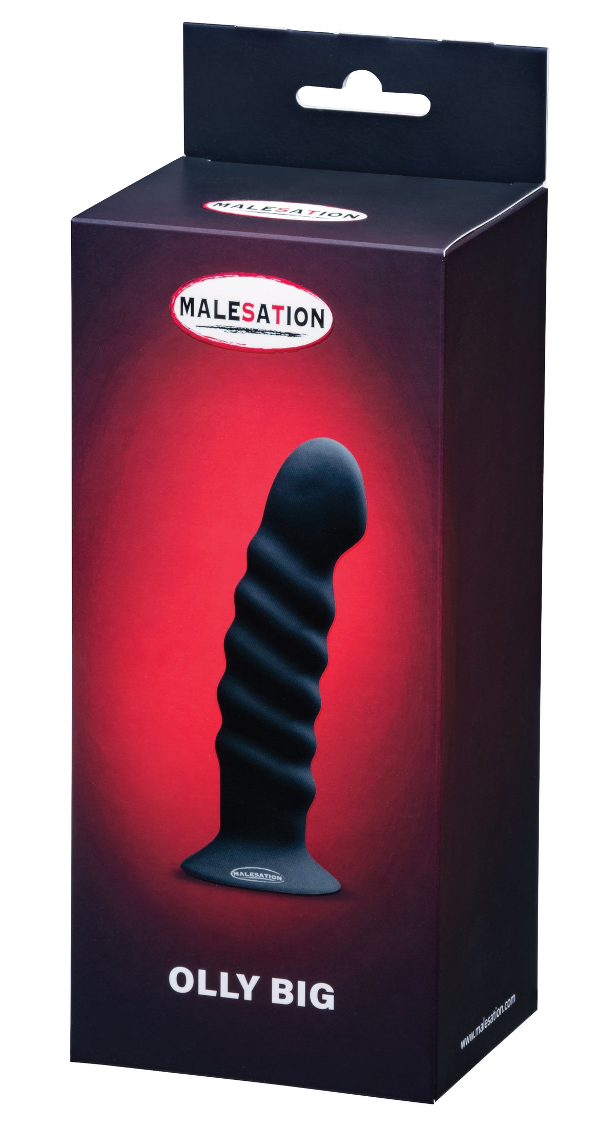 MALESATION Olly Big Silikon-Dildo in Schwarz in der Originalverpackung