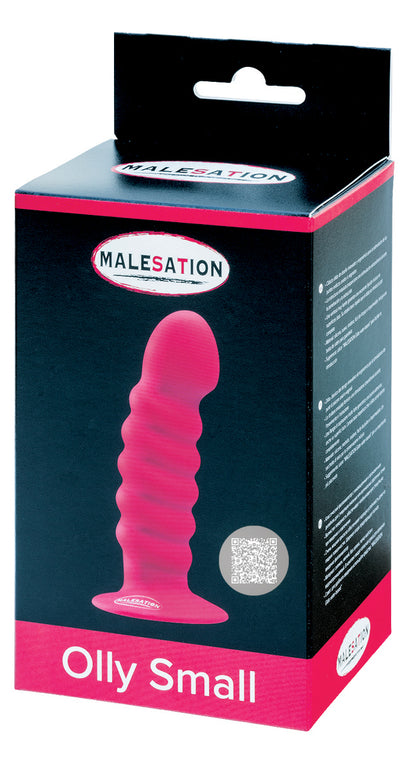 MALESATION Olly Small Silikon-Dildo in Rot in der Originalverpackung