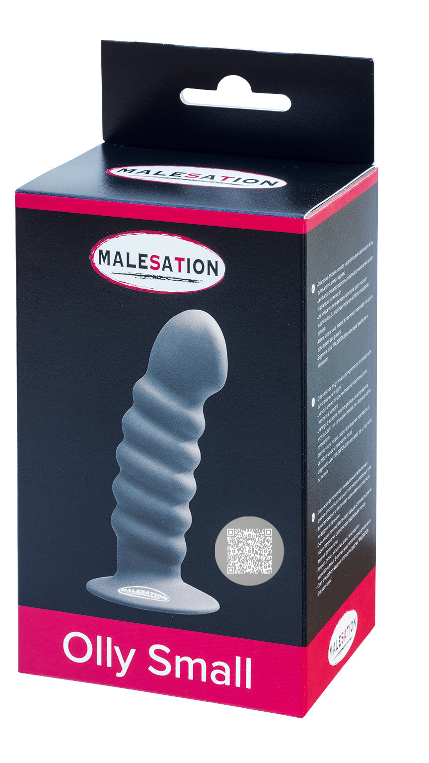 MALESATION Olly Small Silikon-Dildo in Schwarz in der Originalverpackung