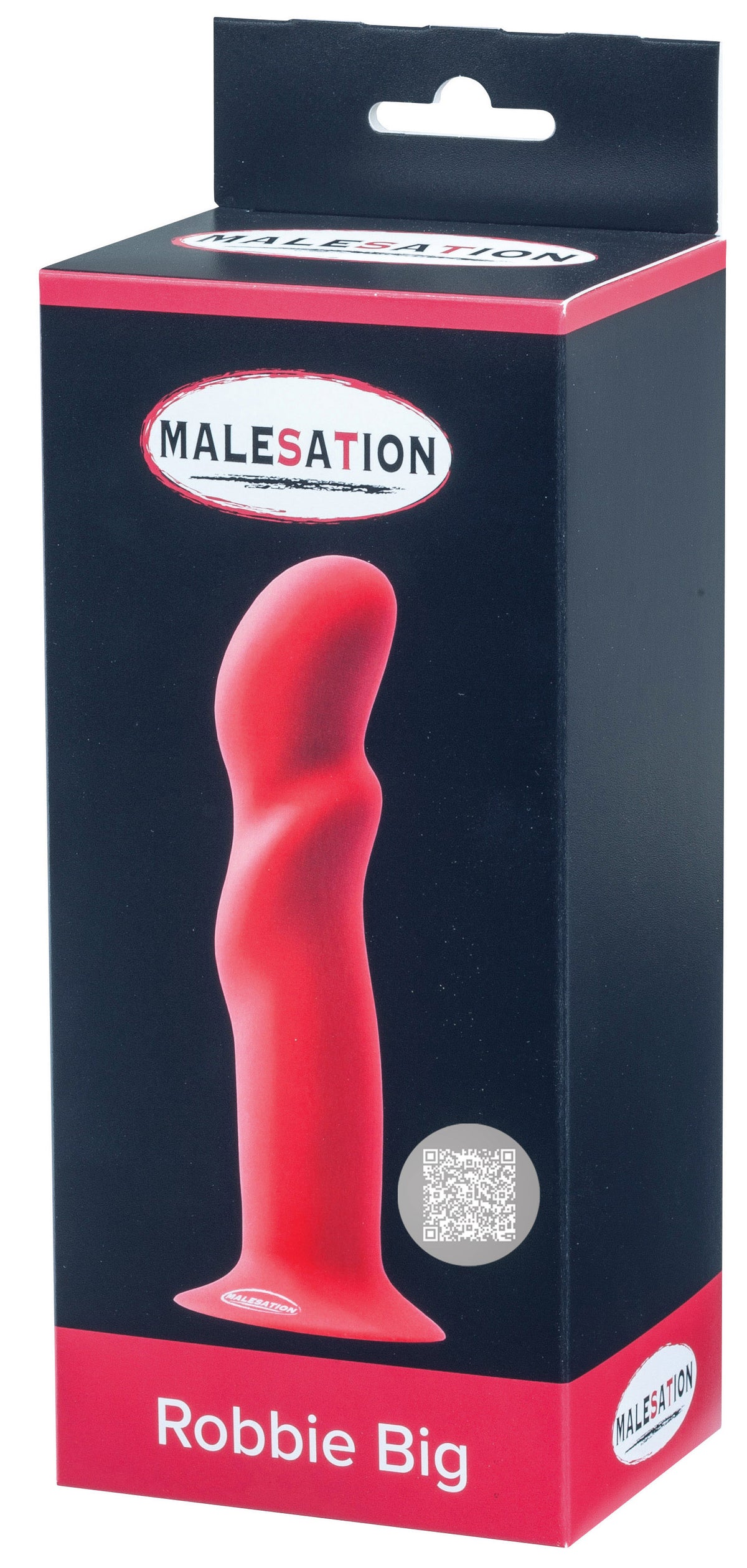 MALESATION Robbie Big Silikon-Dildo in Rot in der Originalverpackung