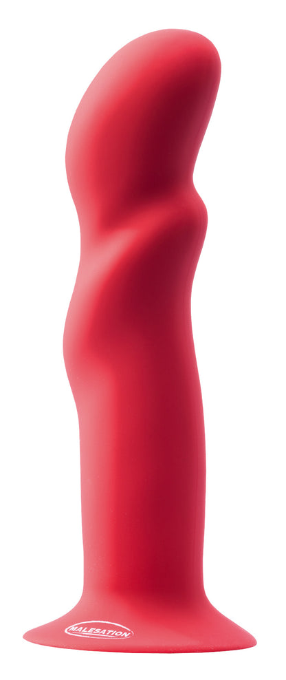MALESATION Robbie Big Silikon-Dildo in Rot mit breitem Saugfuß