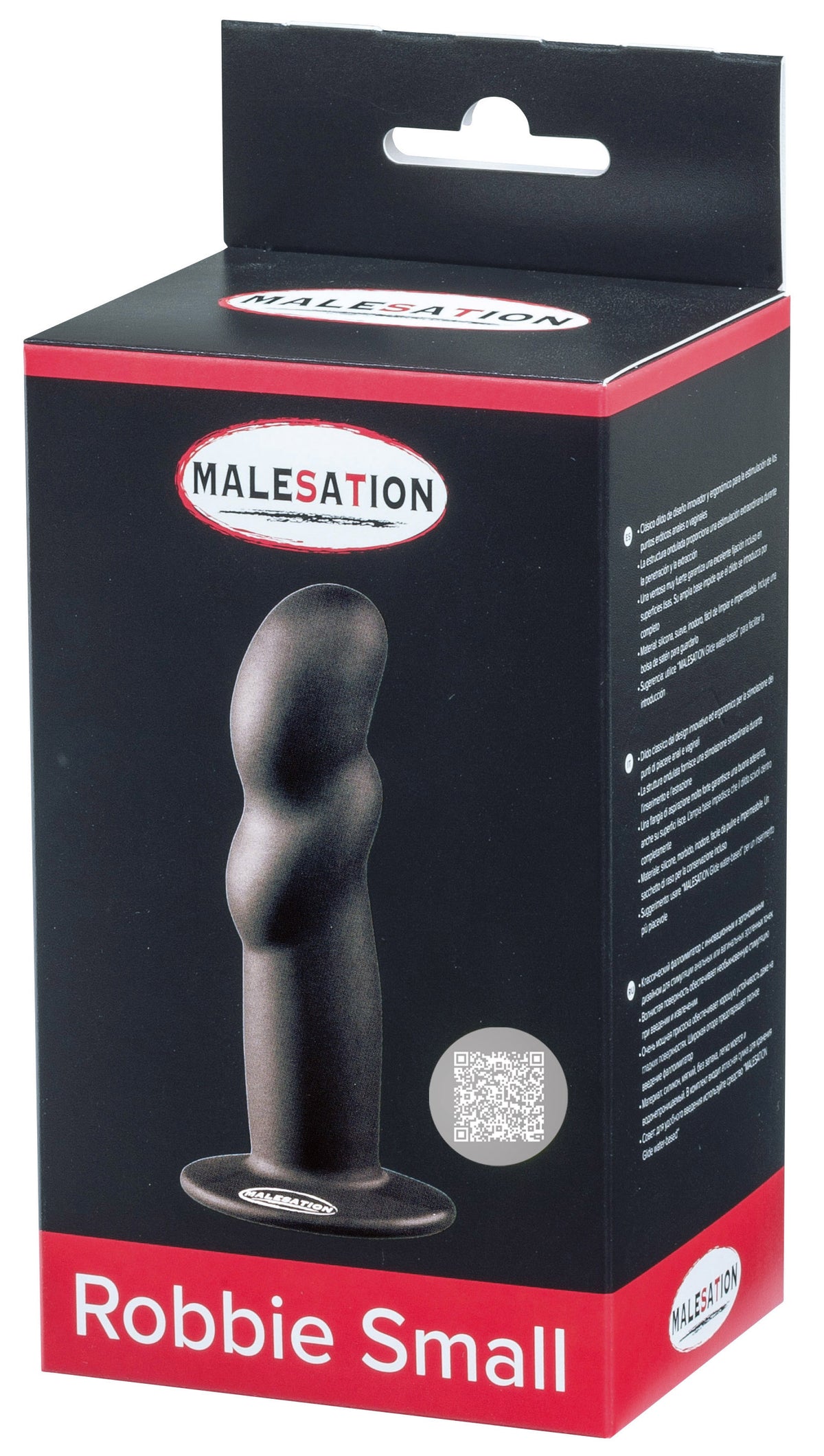 MALESATION Robbie Small Silikon-Dildo in Schwarz in der Originalverpackung