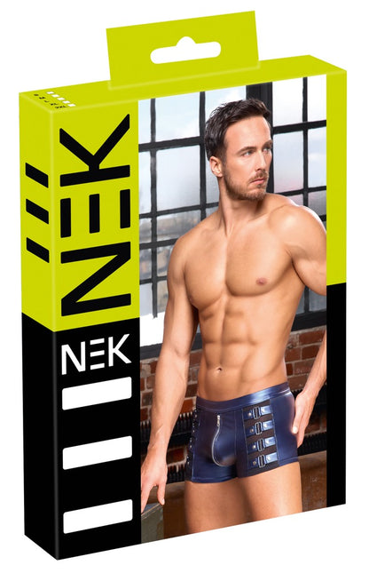 NEK Herren-Pants im blauen Metallic-Mattlook – Produktverpackung