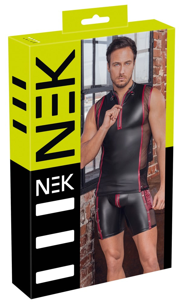 NEK Herren-Shirt im schwarz-roten Mattlook – Produktverpackung