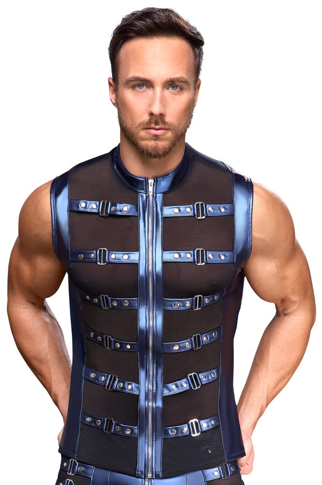 NEK Herren-Shirt im Metallic-Mattlook am Model – Frontansicht