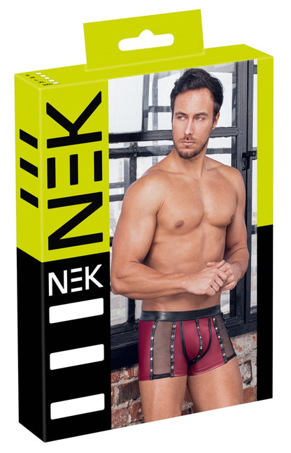 NEK Pants in Rot-Schwarz in der Originalverpackung mit Produktabbildung
