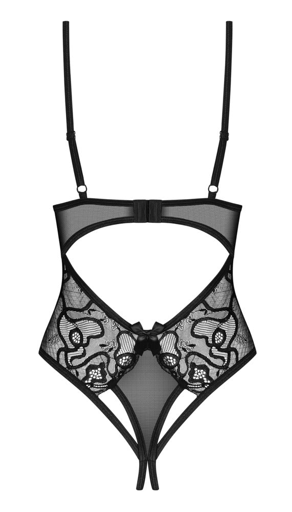 Rückansicht des schwarzen Obsessive Blomentis Bodys