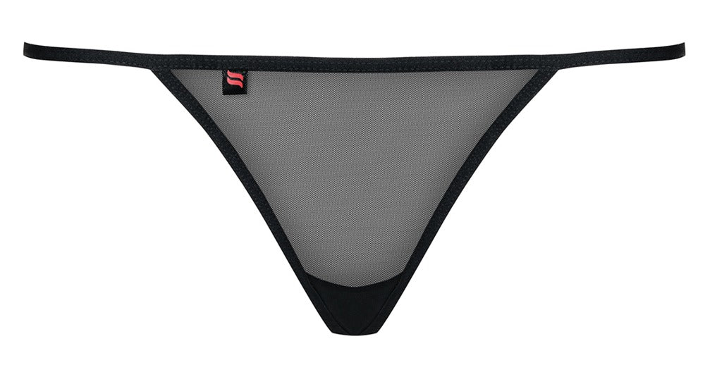 Obsessive Luiza String in Schwarz – Vorderansicht