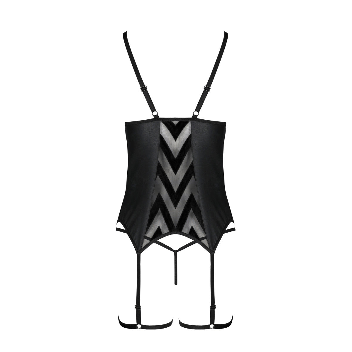 Passion PE Angelica corset & thong black - Produktansicht 4