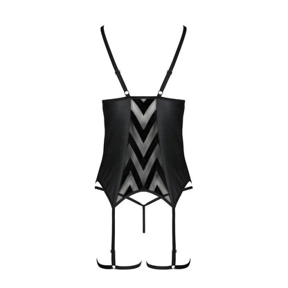 Passion PE Angelica corset & thong black - Produktansicht 4