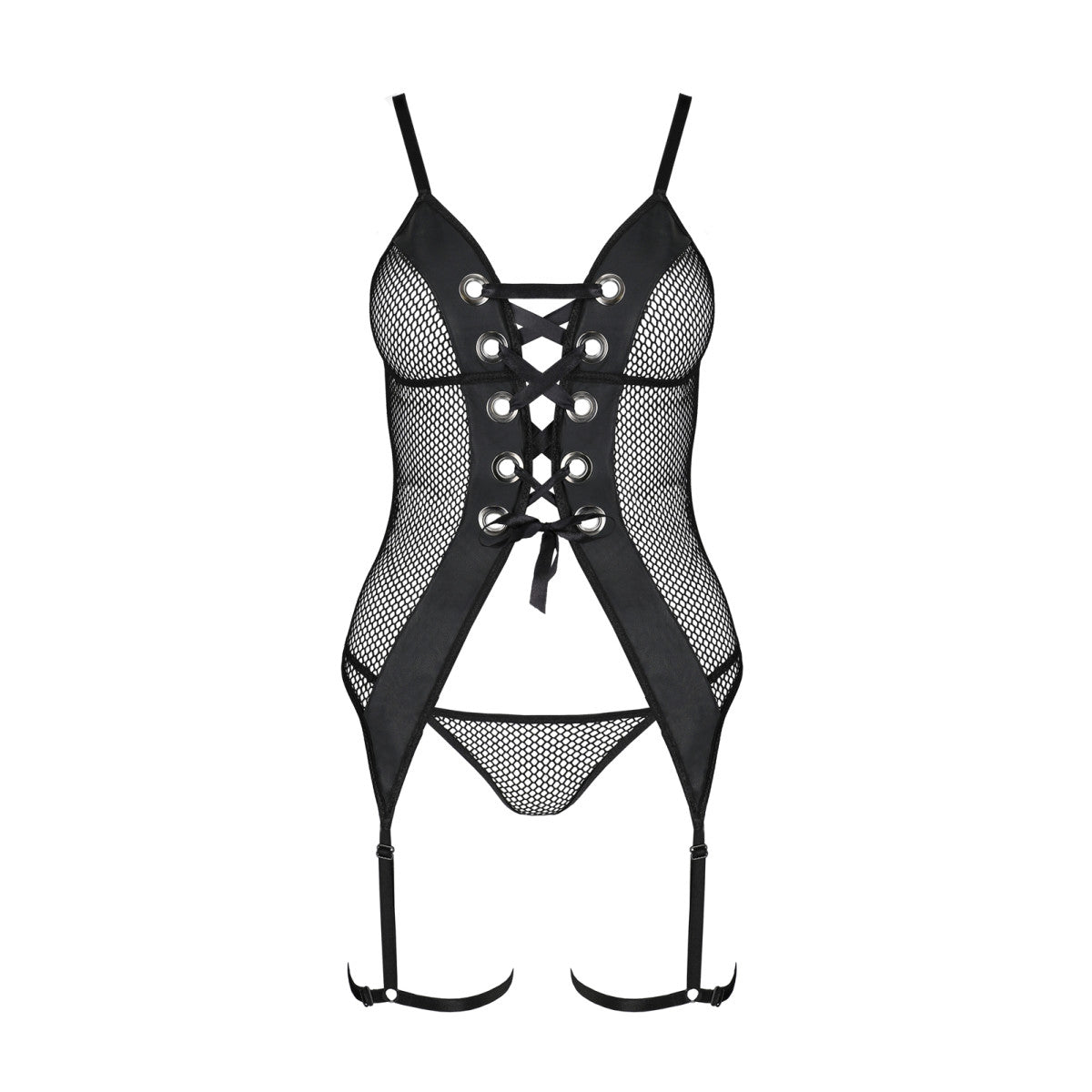 Passion PE Beth corset & thong black - Produktansicht 3