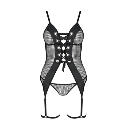 Passion PE Beth corset & thong black - Produktansicht 3