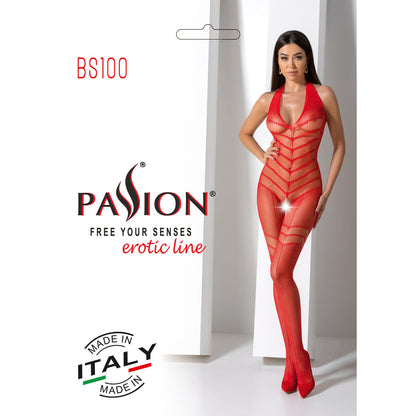 Passion PE BS100 Bodystocking red - Produktansicht 8