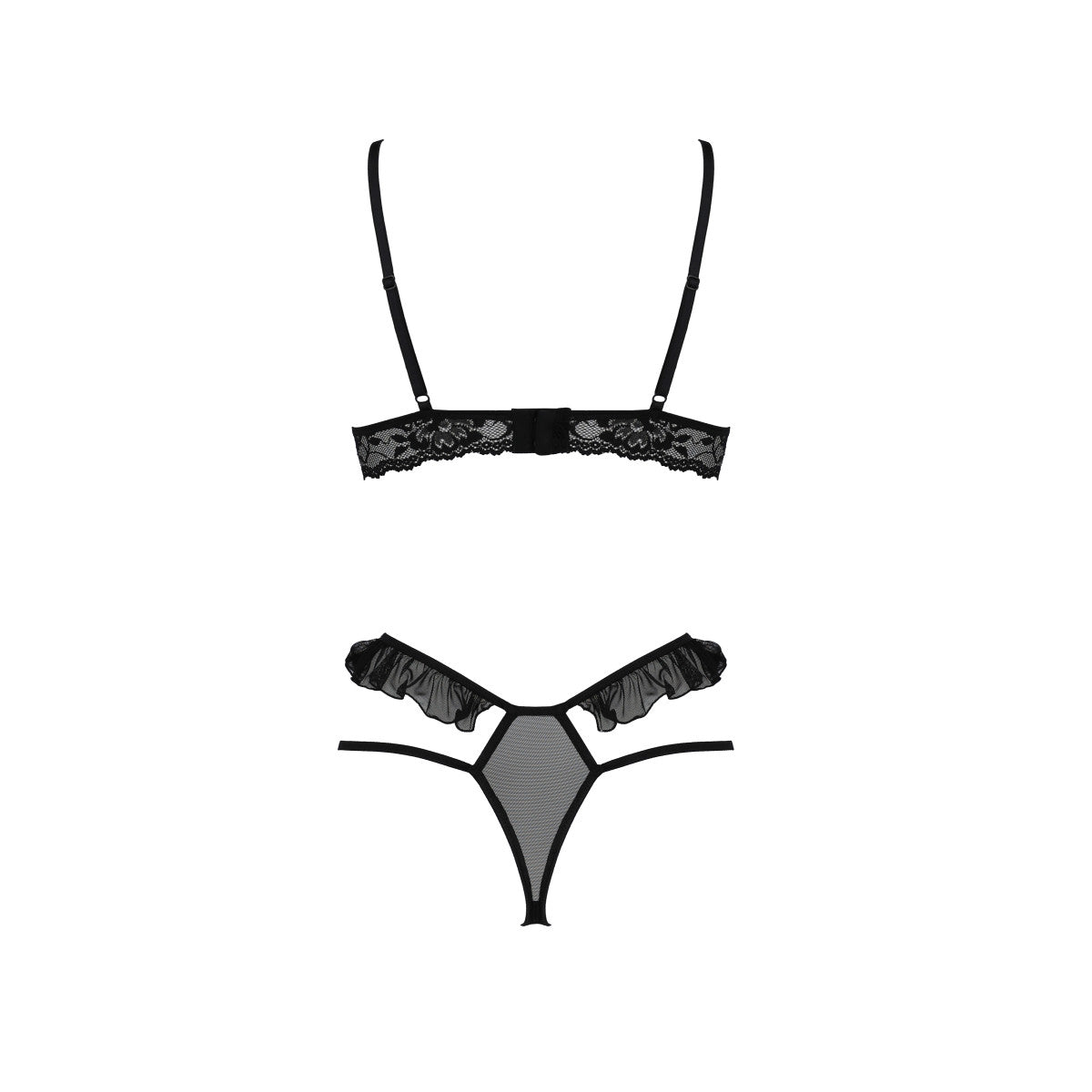 Passion PE Dolly 2pcs set with open bra black - Produktansicht 4