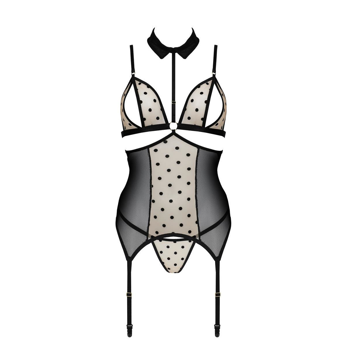 Passion PE Dominica corset & thong beige - Produktansicht 4