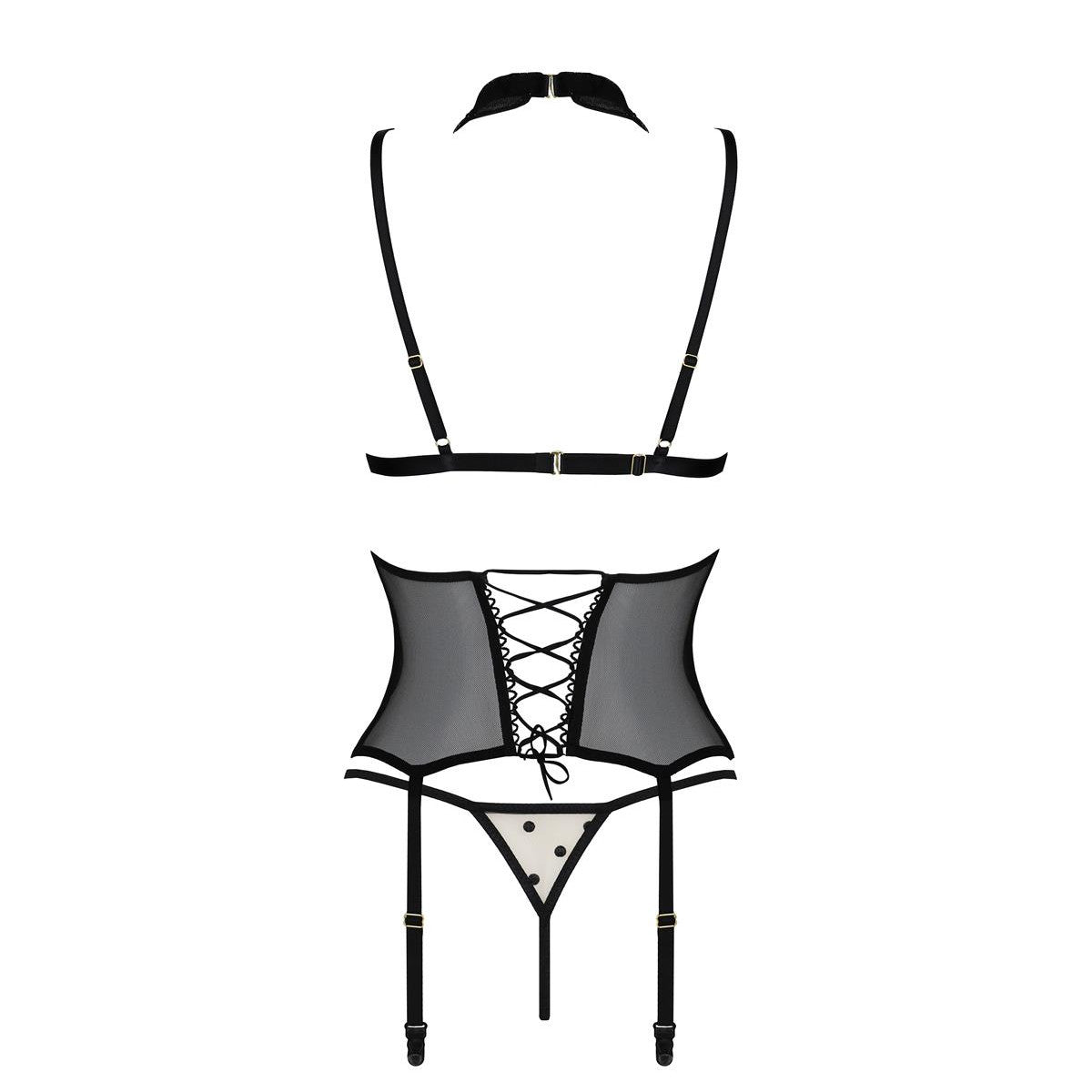 Passion PE Dominica corset & thong beige - Produktansicht 5