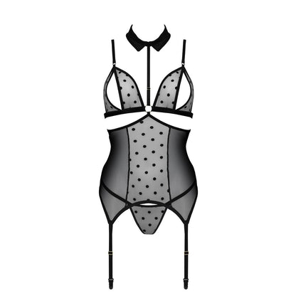 Passion PE Dominica corset & thong black - Produktansicht 4